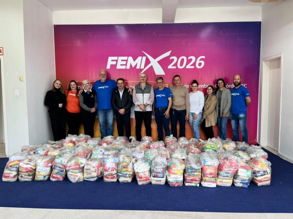 Solidariedade que fica: Femix 2026 destina 1,6 tonelada de alimentos a entidades de Concórdia
