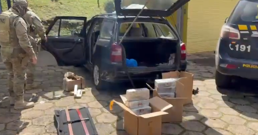 PRF intercepta mais de 80 quilos de maconha em Chapecó